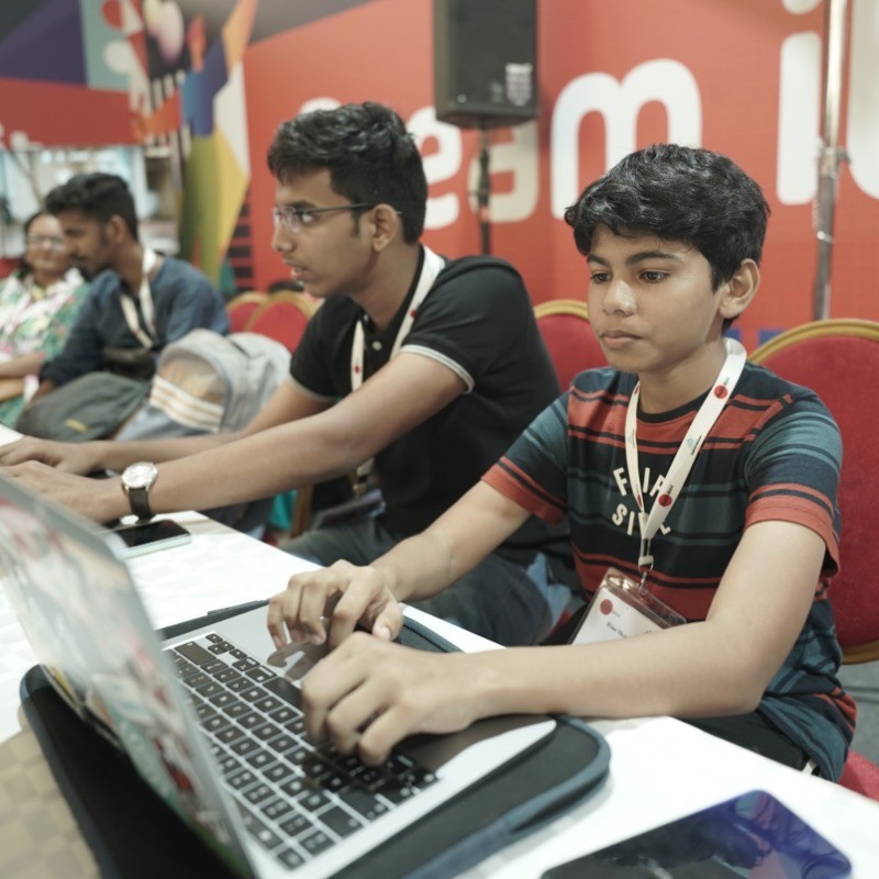 Riza Mohamed at hackathon coding competition Kerala India